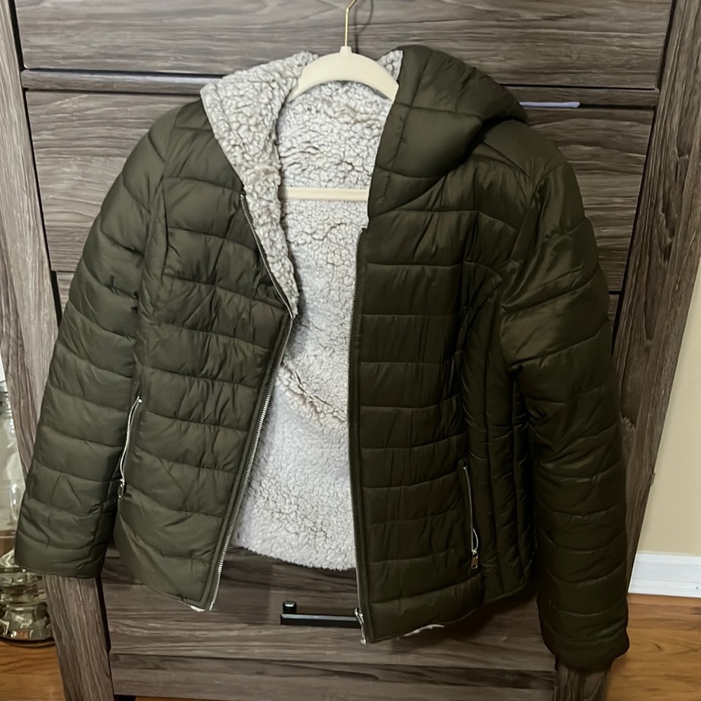 Green Sherpa Lined Jacket